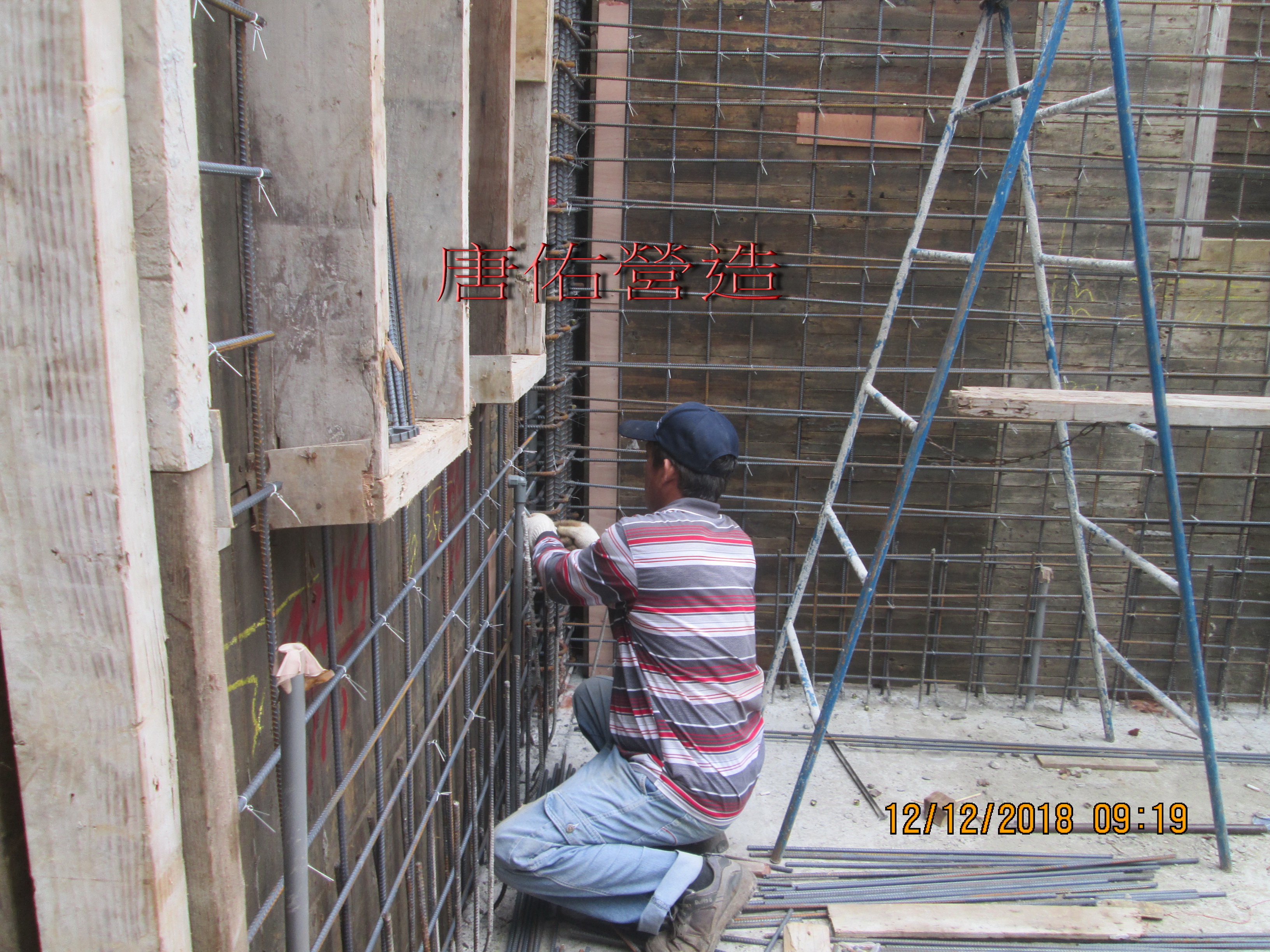 1樓牆鋼筋綁紮