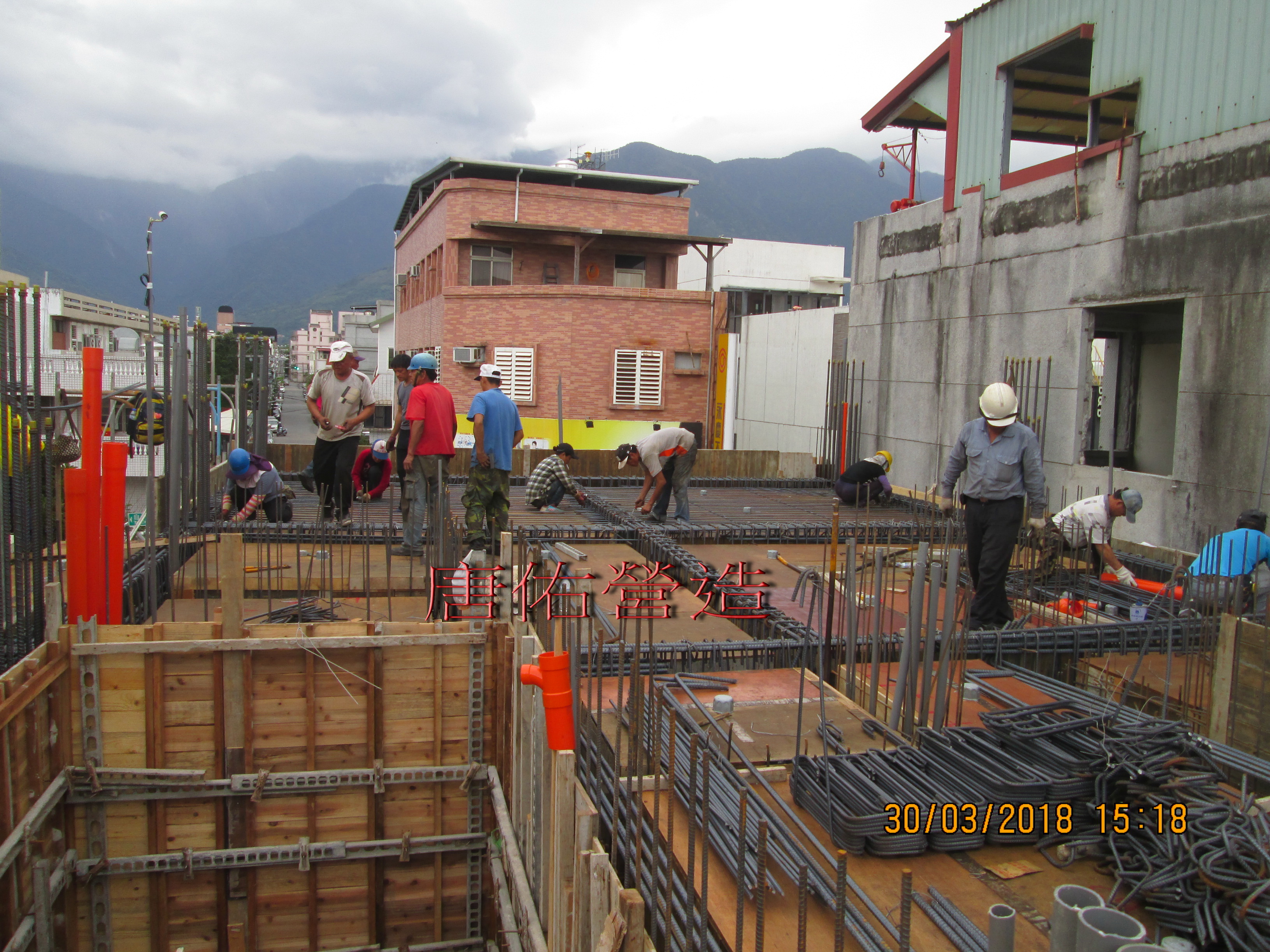 2樓頂版鋼筋綁紮