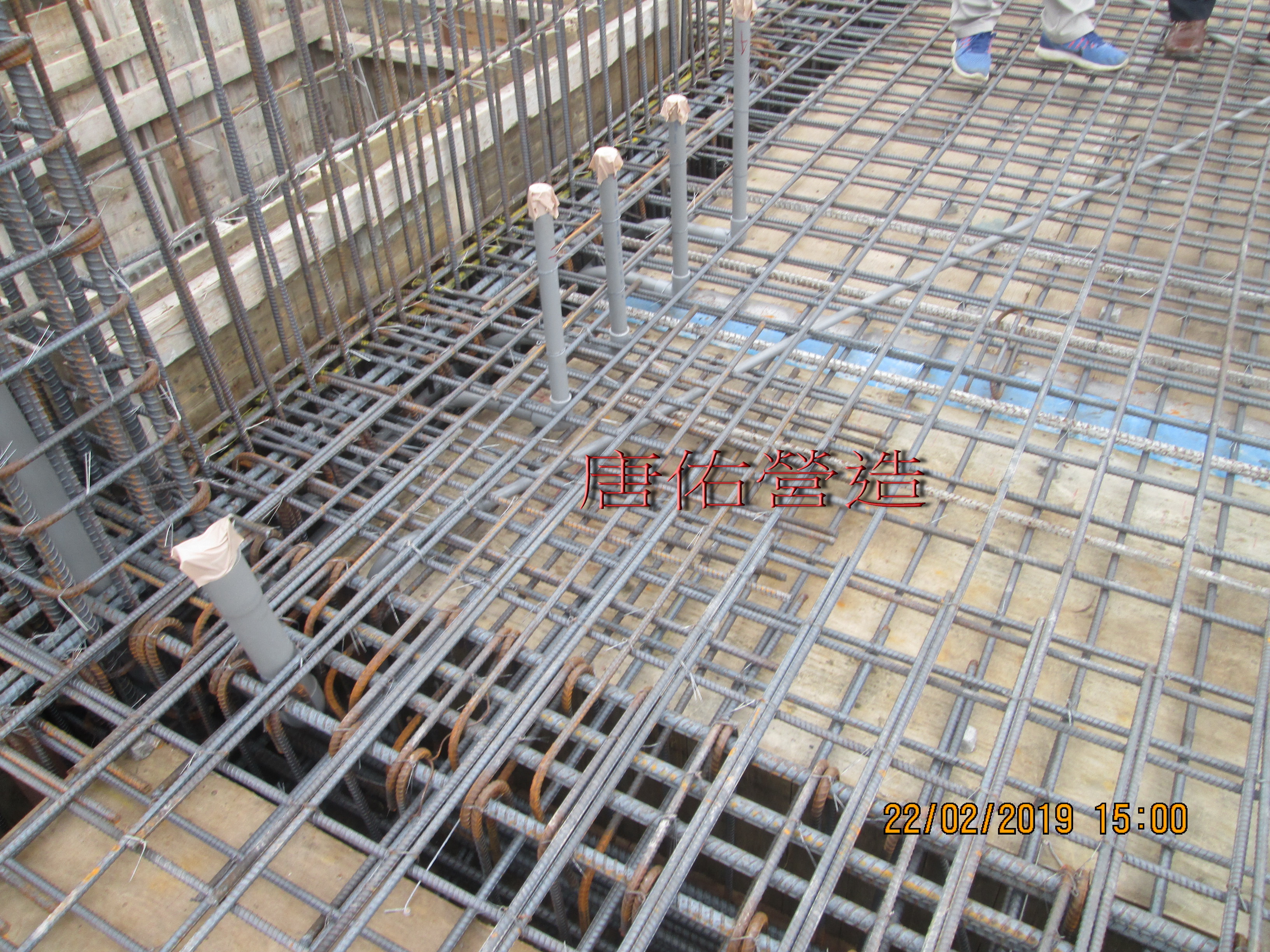 4樓頂版鋼筋綁紮完成