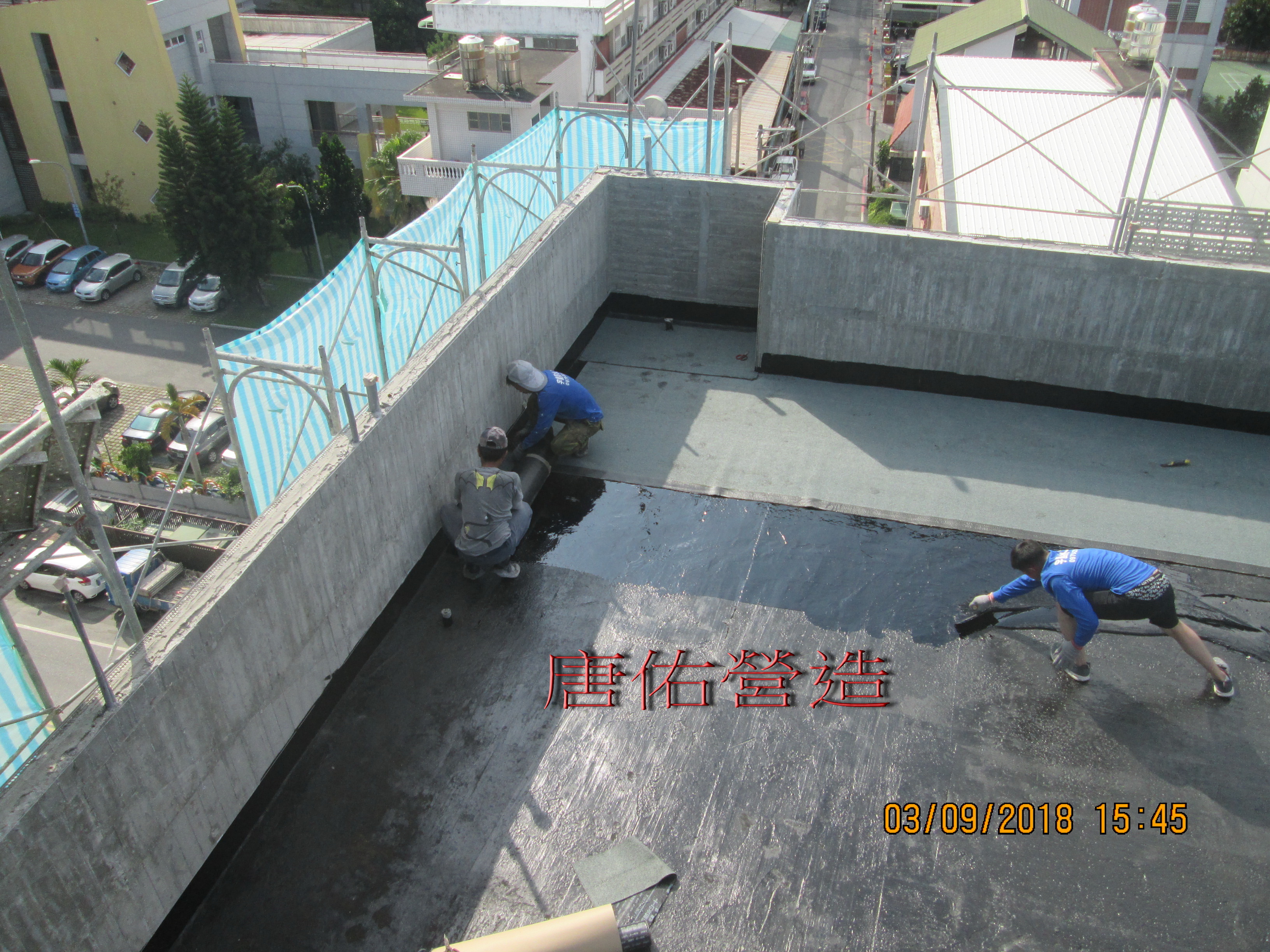 屋突防水毯施作