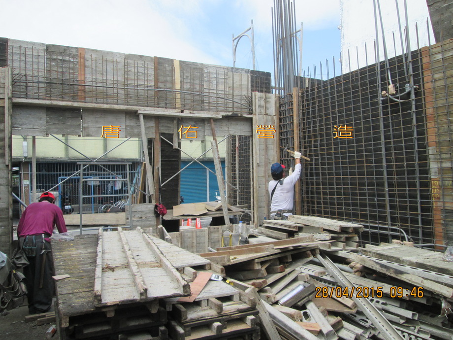 1樓結構鋼筋綁紮