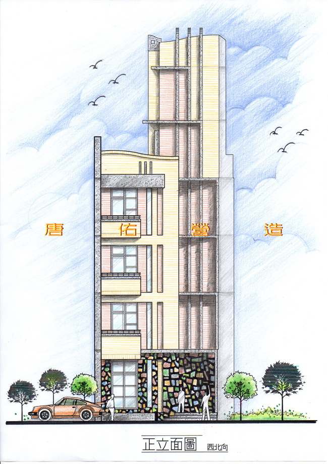 手繪立面設計圖