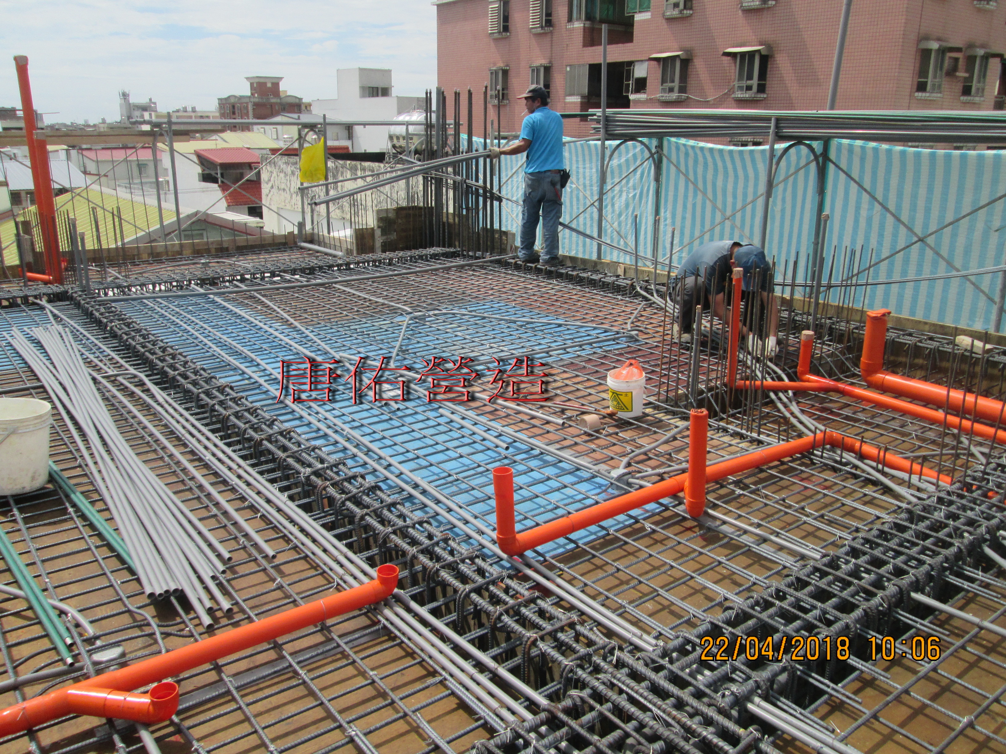 3樓頂版水電配管