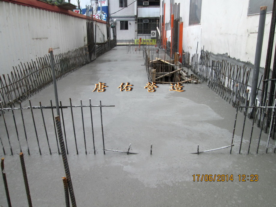 1樓頂版灌漿完成