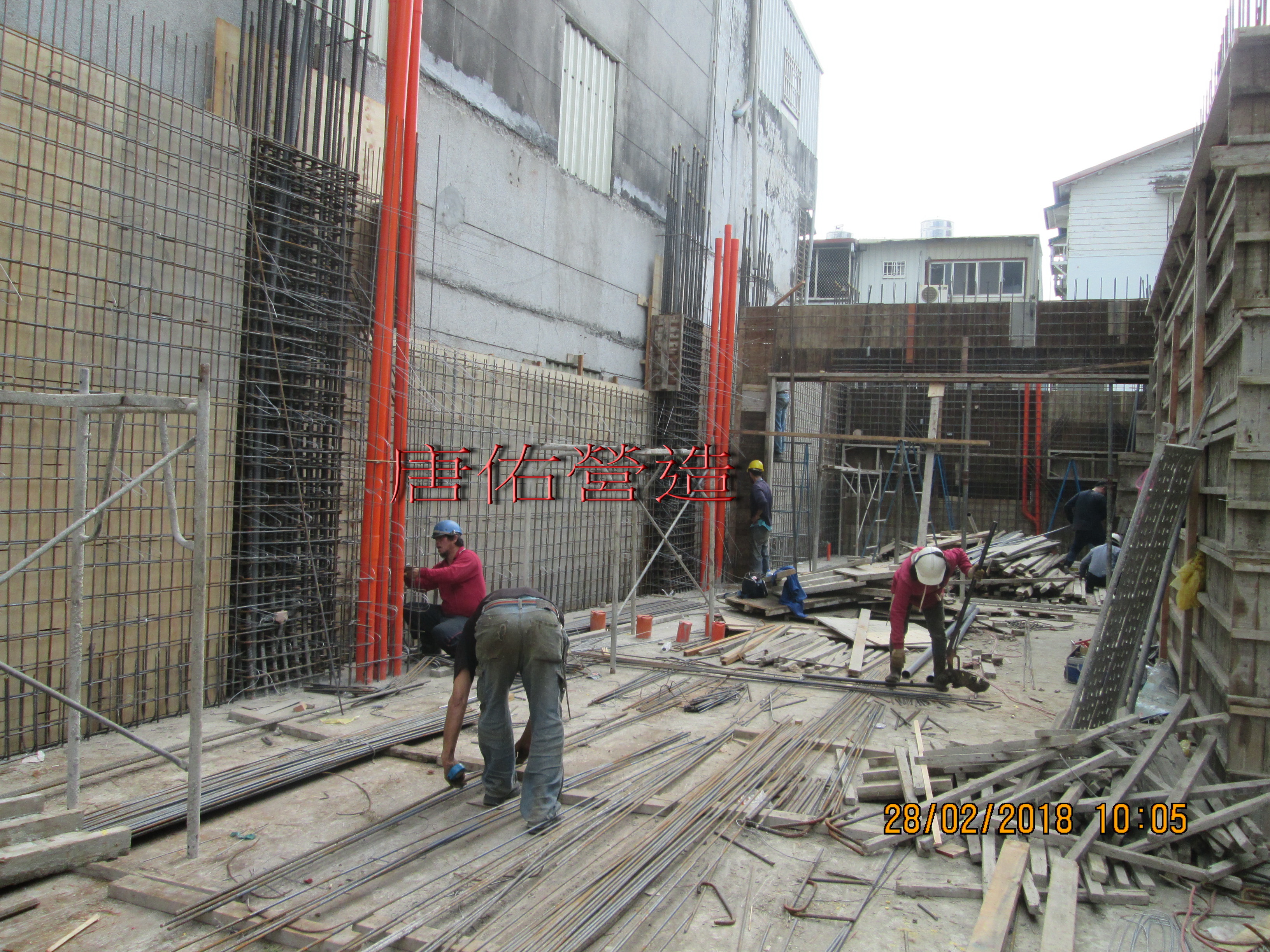 1樓牆鋼筋綁紮