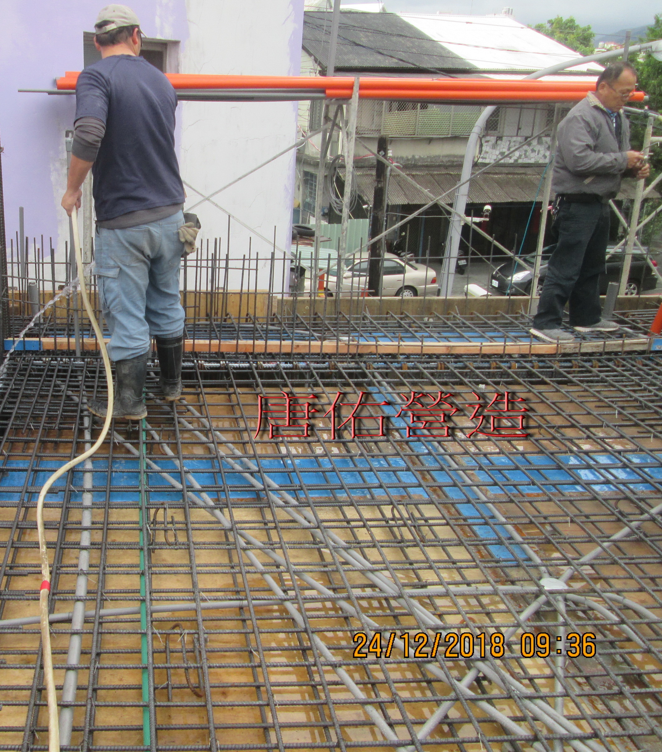 灌漿前樓版清洗