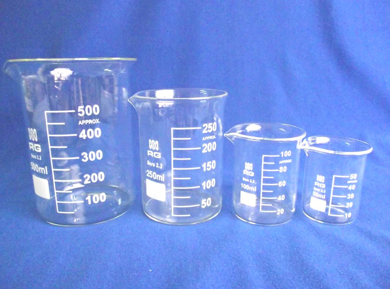 低型燒杯玻璃管製-3.3硼矽酸玻璃