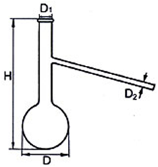 蒸餾燒瓶-具支管/3.3硼矽酸玻璃