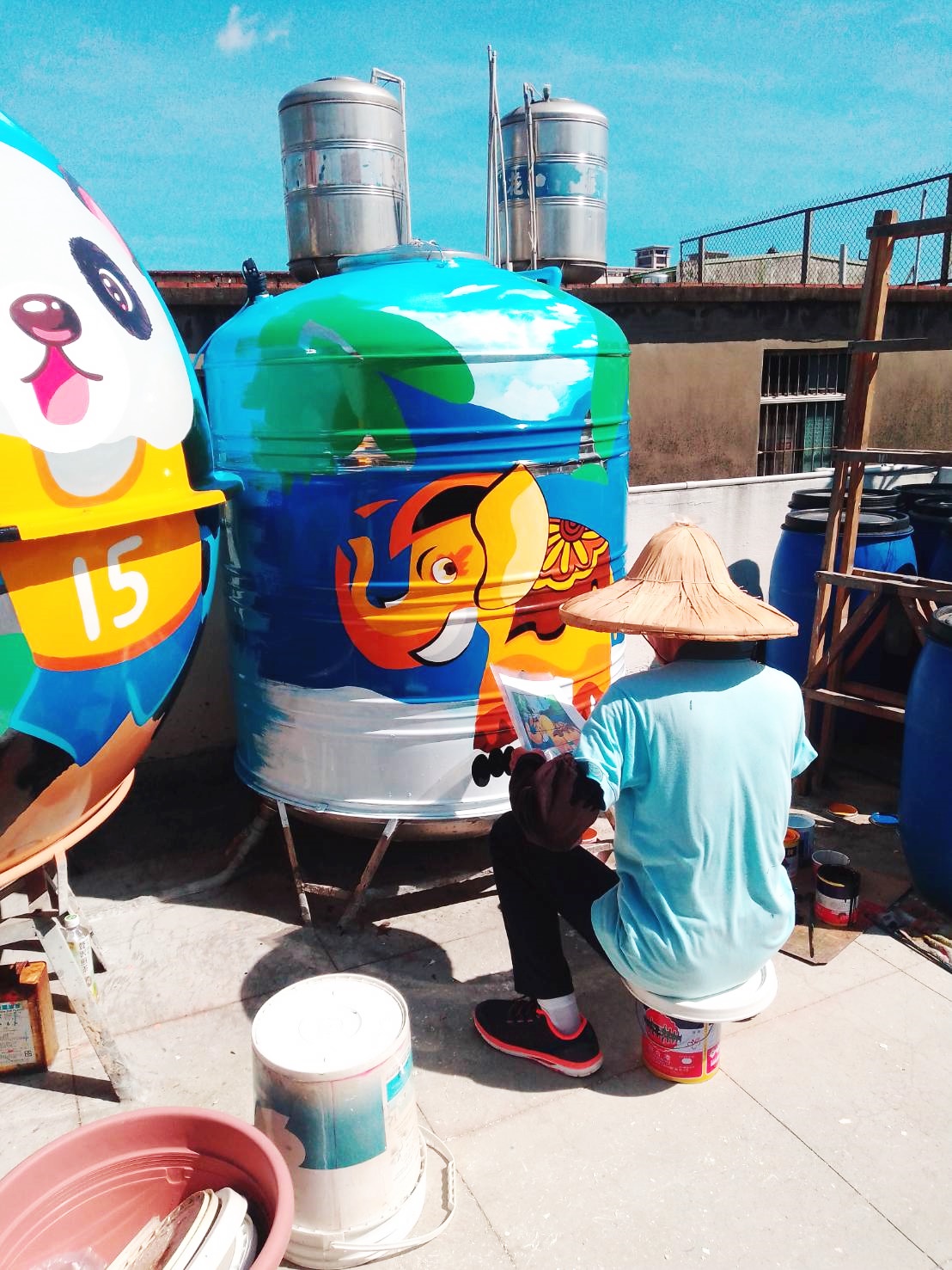 老獅手工彩繪工程