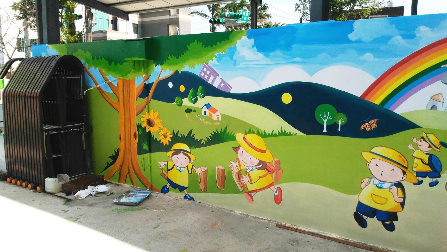 幼稚園外牆設計彩繪