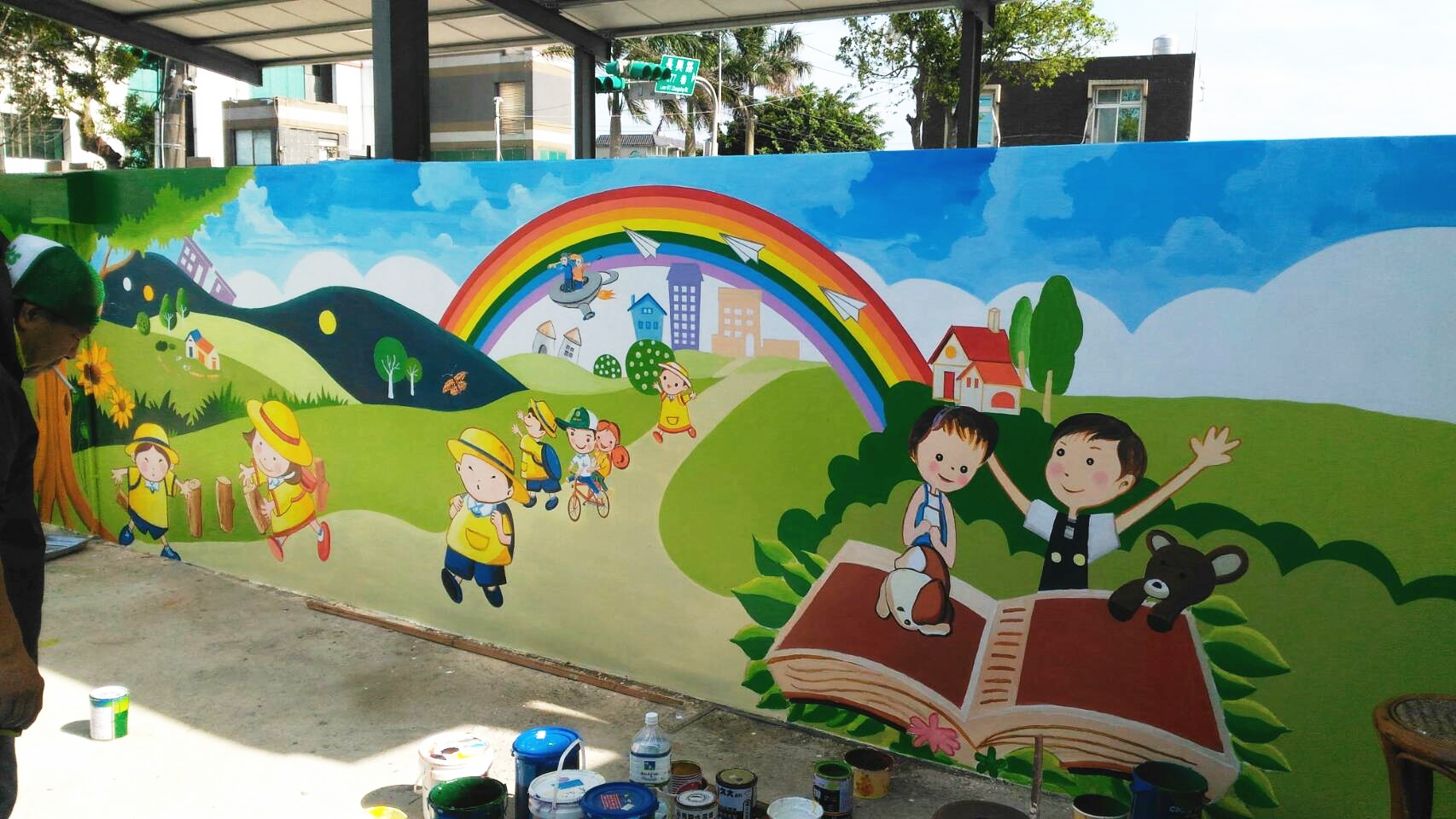 幼稚園外牆設計彩繪