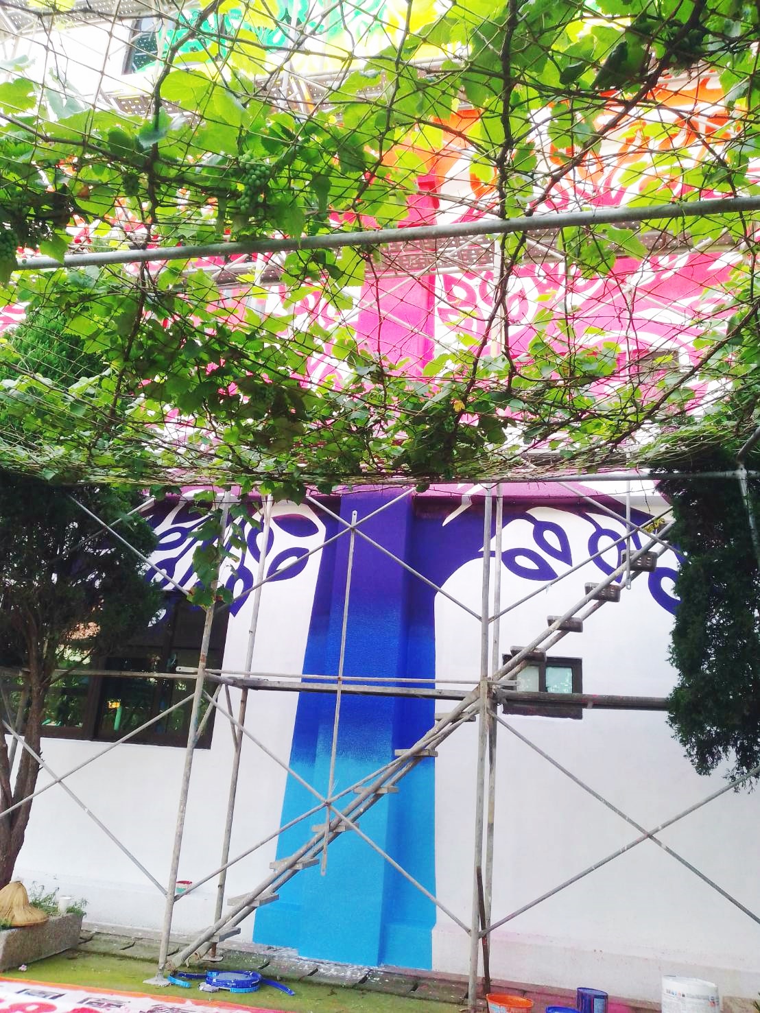 老獅手工外牆彩繪