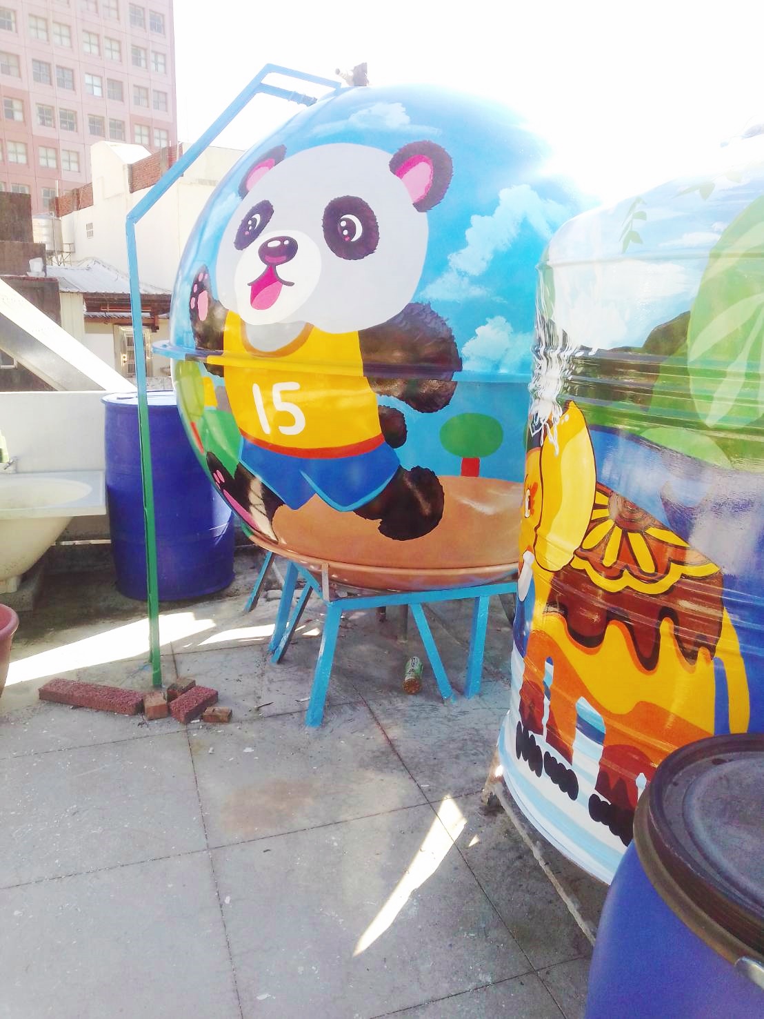 老獅手工彩繪-水塔油漆