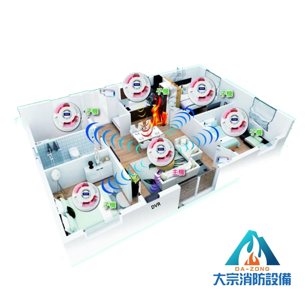 單層住宅無線連動警報系統【大宗消防安全設備器材行】