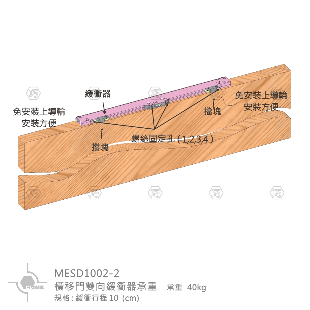 43-1橫移門雙向緩衝器MESD1002-2