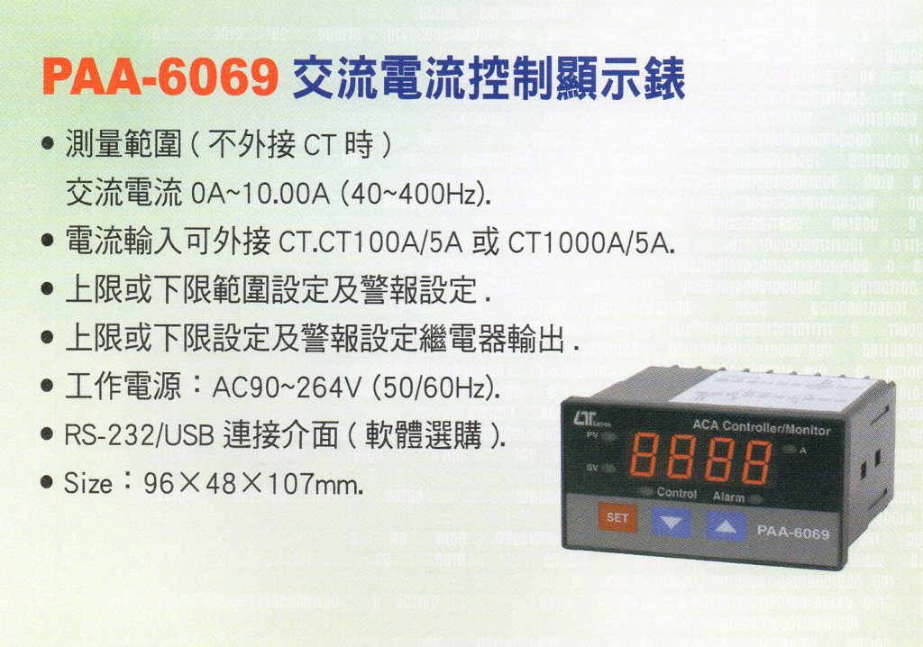 PAA-6069交流電流控制顯示表