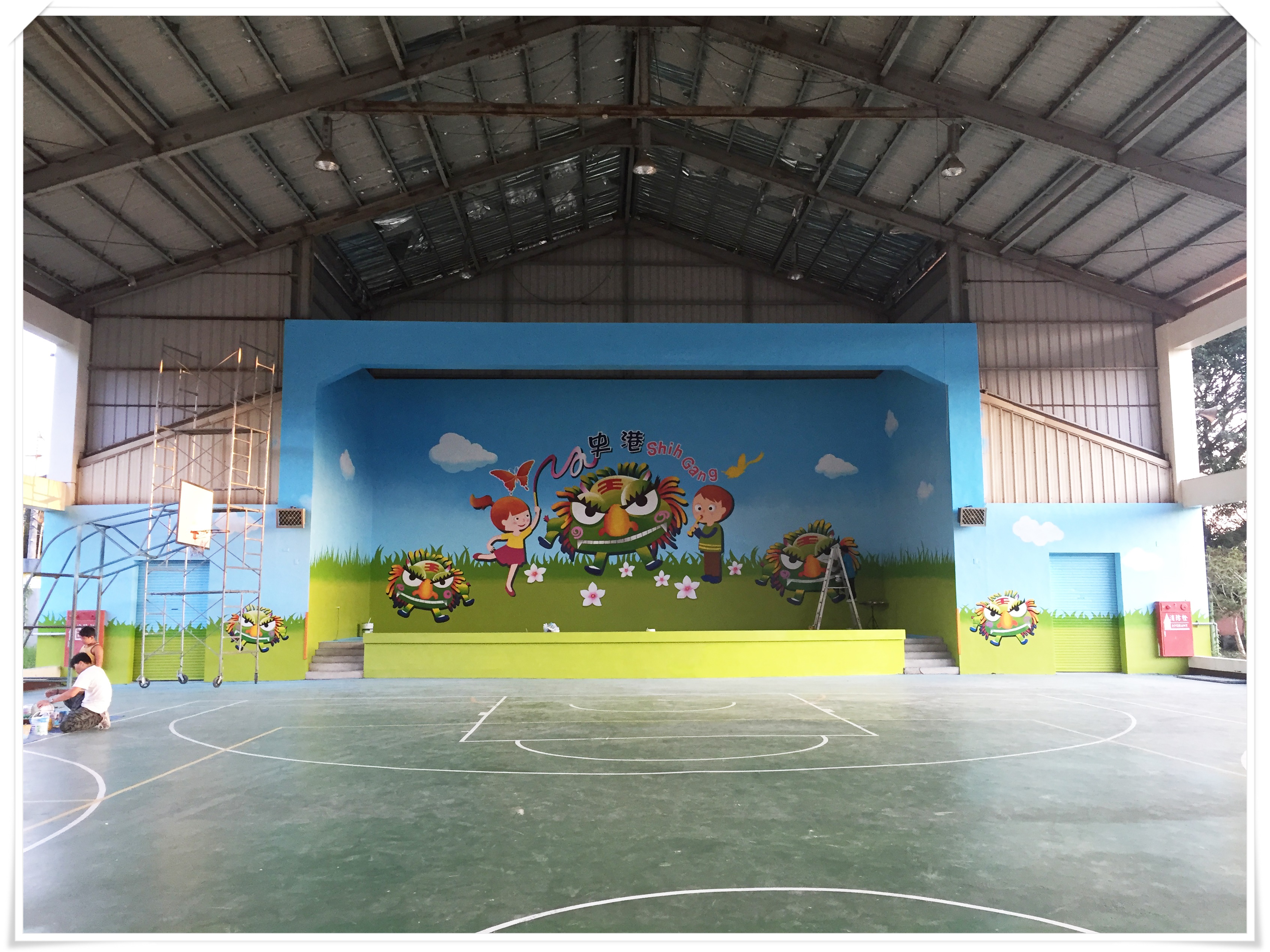 埔里史港國小彩繪