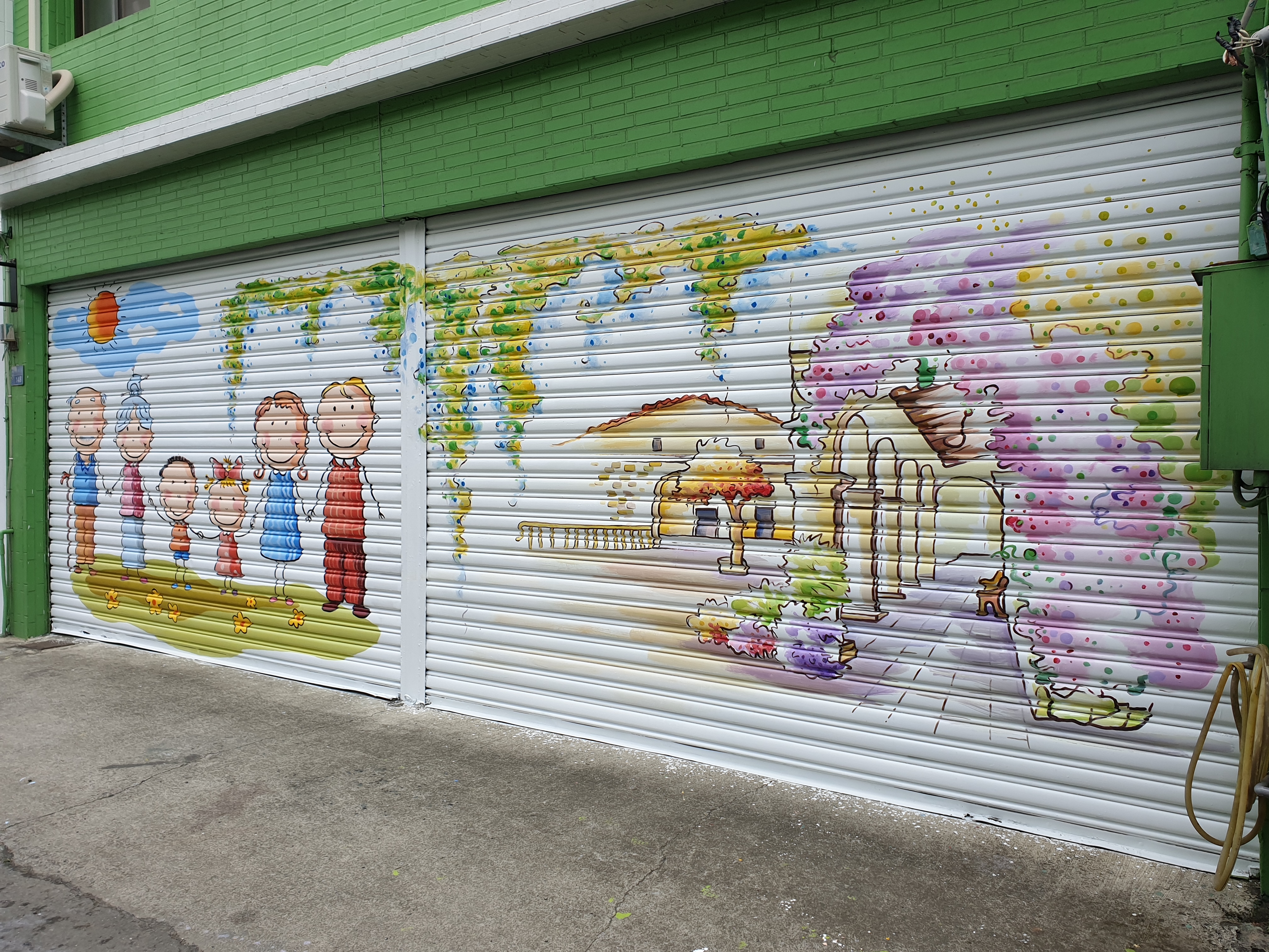 （遇見居家護理所）鐵捲門彩繪