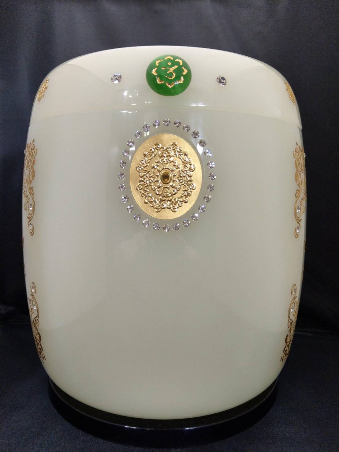 青玉經文金福蓋