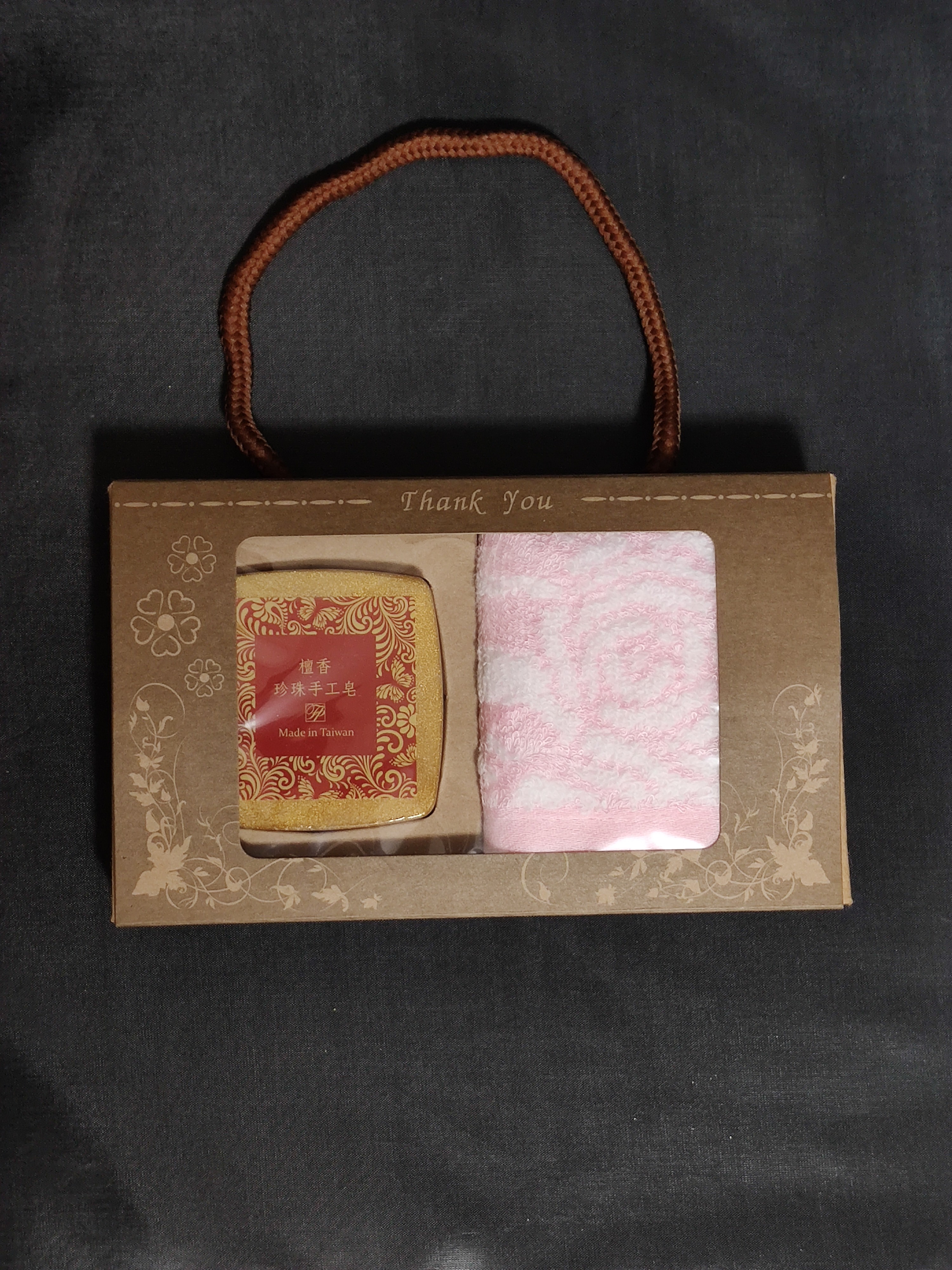 手工皂+無捻紗小方巾