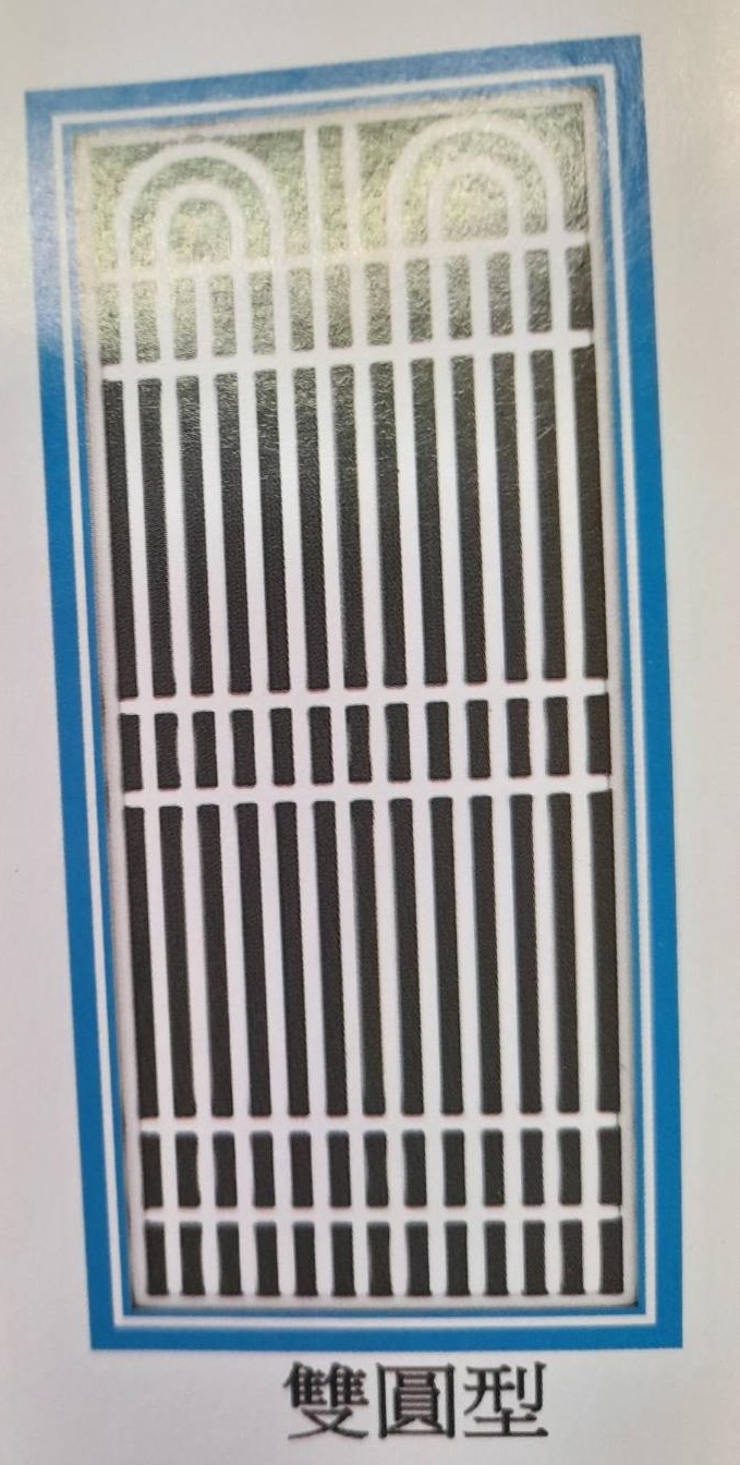 雙圓形造型防盜鋁窗