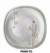 義大利--TrendyOrange蛋白晶石強化玻璃-P9889-TO餐底盤徑31cm