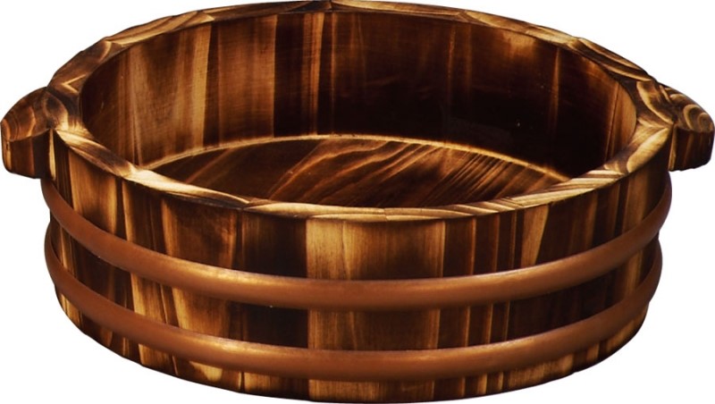 T55-21燒杉壽司桶-小21*H6.5cm