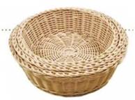 S08-22圓形仿藤籃(粉咖啡色)