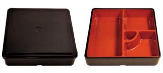 HT04日式鰻飯盒【木紋】21*21*5.7cm