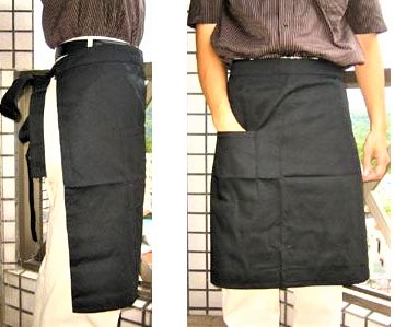 A405-2黑半身布圍裙85cm