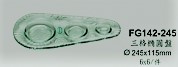 Naturar經典窯燒玻璃-FG142-245三格橢圓盤24.5CM