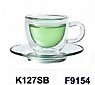 奇高耐熱雙層杯-K127SB附柄清香雙層杯(小)+F9154底盤80cc