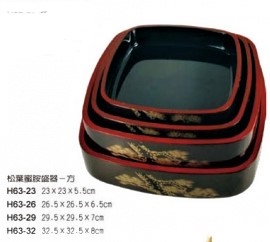 H63-23松葉壽司桶-方23*23*5.5cm