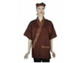 A254日本服-咖啡配花邊門襟(不含頭)