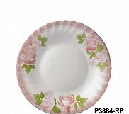 義大利-RosePink蛋白晶石強化玻璃-P3884-RP主餐盤徑26cm