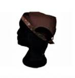 A319-10頭巾-咖啡配小碎花邊