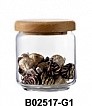 B02517-G1木蓋玻璃儲物罐500cc