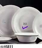 義大利蛋白晶石強化玻璃餐盤-深湯盤H5811