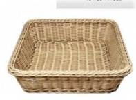 S51-78正方仿藤籃(米白色)37*37*H8cm