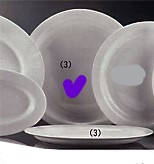 義大利蛋白晶石強化玻璃餐盤-大主餐盤H5809