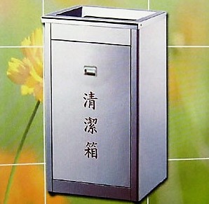 303-B3不銹鋼長方垃圾桶(不銹鋼內桶)
