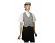 A618黑格子連身背心布圍裙(不含頭巾)