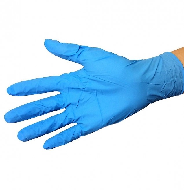 無粉橡膠手套(藍)(20入/包)