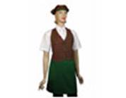 A618-2綠格子連身背心布圍裙(不含頭巾)