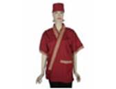 A257日本服-暗紅配扇形門襟(不含帽)