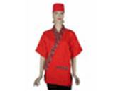 A255日本服-紅配花邊門襟(不含帽)