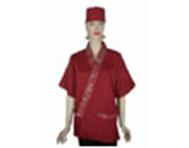A253日本服-暗紅配花邊門襟(不含帽)
