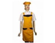 A610大日式雙袋黃配藍布圍裙(不含頭巾)