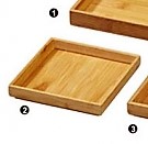 M30可疊式竹托盤(正方盤)14.5*14.5*2.4cm