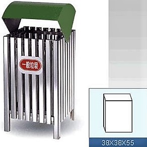 301-B不銹鋼公園垃圾桶(無內桶)